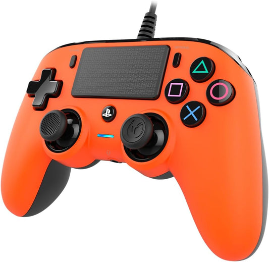 Nacon Oficial PS4 Wired Compact Controller - Orange