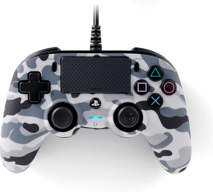 Nacon Oficial PS4 Wired Compact Controller - Grey Camo